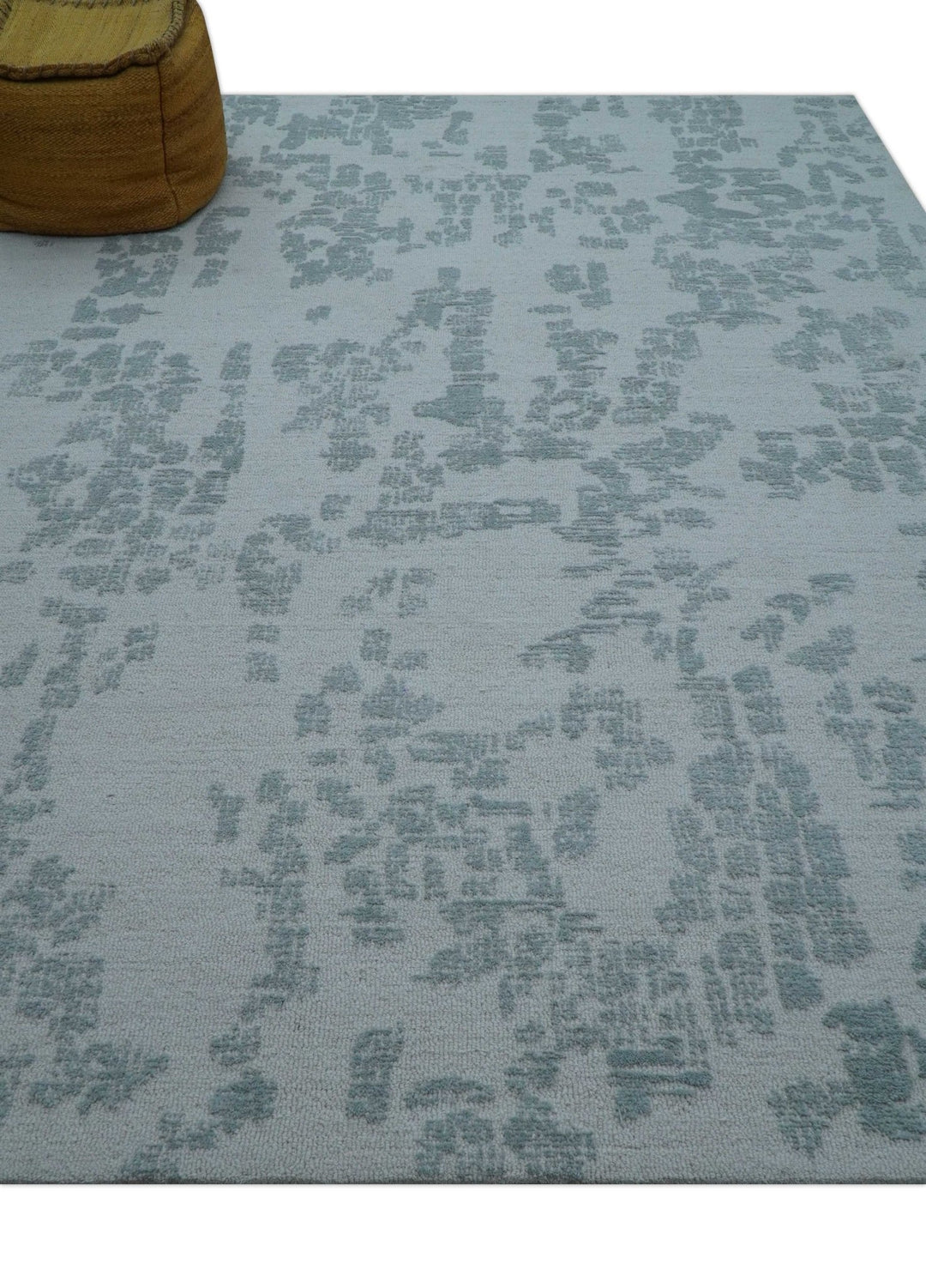 Custom Made Modern Abstract Gray Hand Tufted wool rug - The Rug Decor