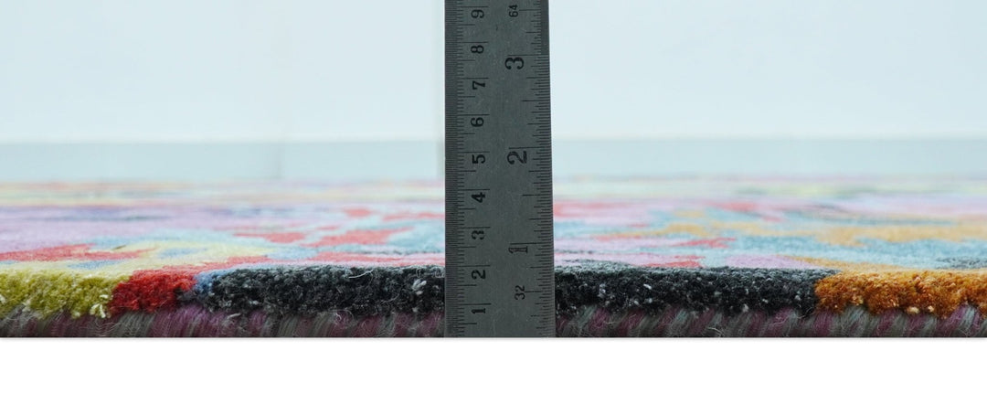 Custom Made Modern Abstract Multi - color Hand Tufted Wool - Art Silk Rug - The Rug Decor