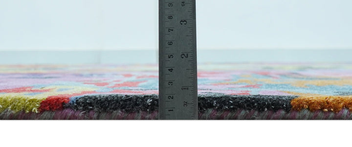 Custom Made Modern Abstract Multi - color Hand Tufted Wool - Art Silk Rug - The Rug Decor