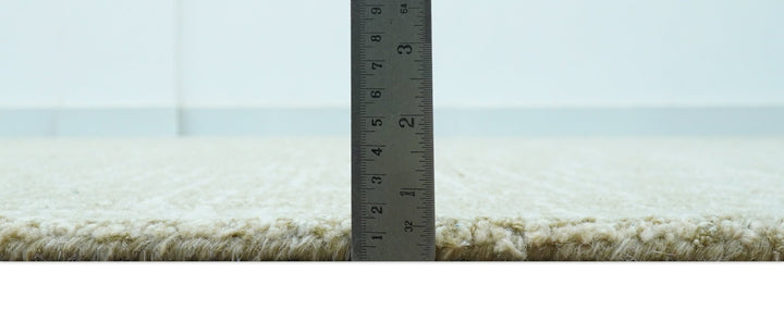 Custom Made Modern Geometrical Beige Hand Tufted Wool Area Rug - The Rug Decor