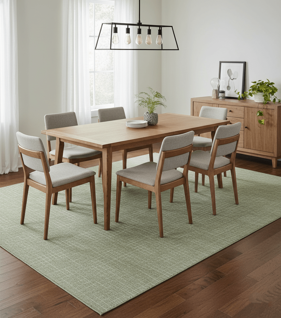 Custom Made Modern Geometrical Beige Hand Tufted Wool Area Rug - The Rug Decor