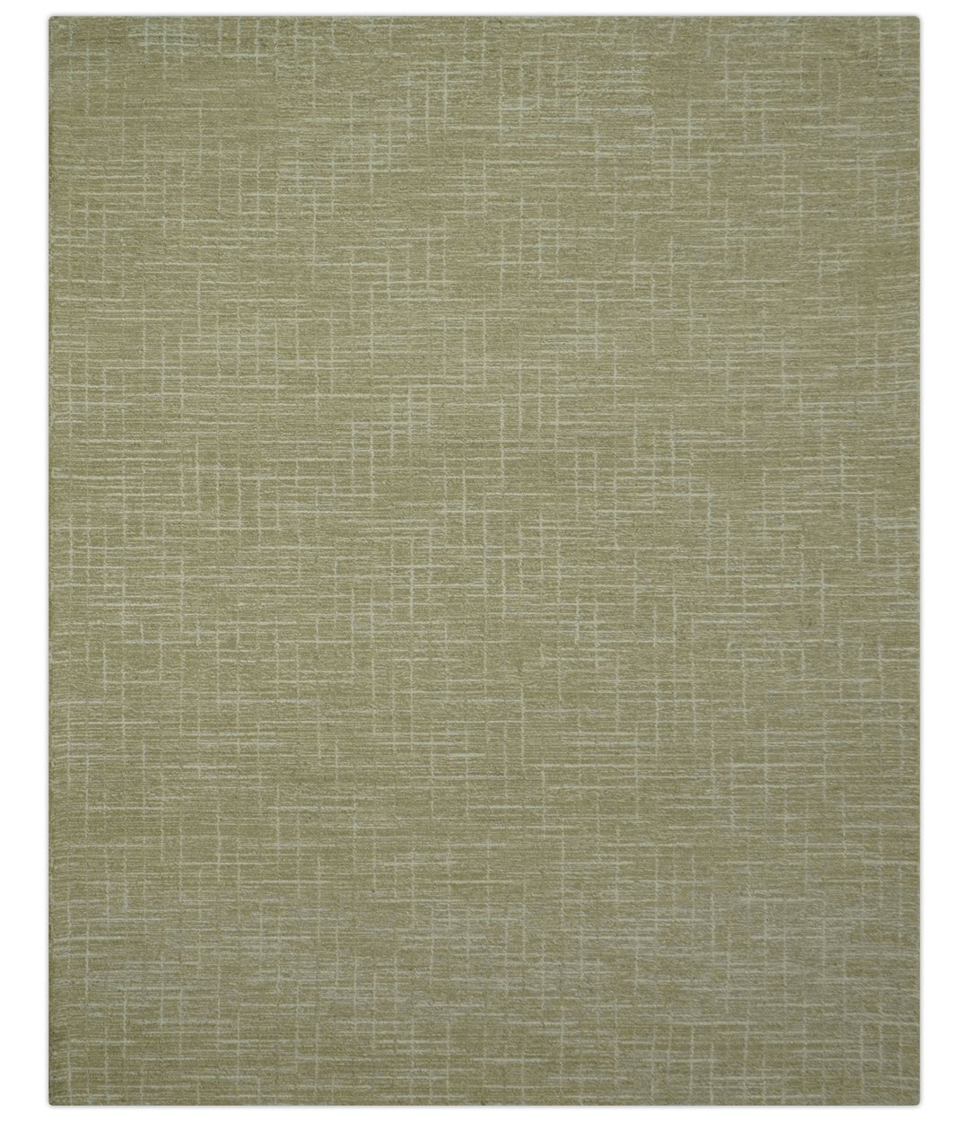 Custom Made Modern Geometrical Beige Hand Tufted Wool Area Rug - The Rug Decor
