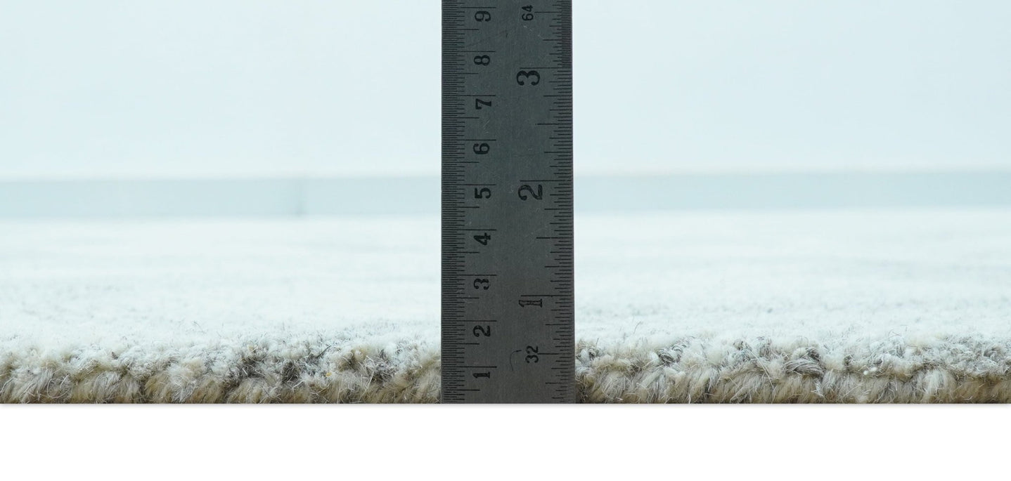 Custom Made Modern Geometrical Gray Hand Tufted Natural Wool Area Rug - The Rug Decor