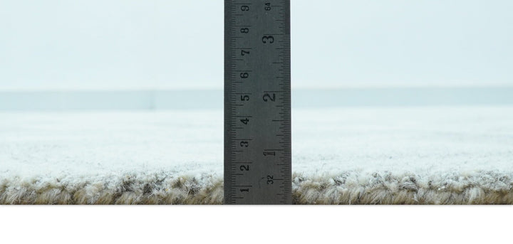 Custom Made Modern Geometrical Gray Hand Tufted Natural Wool Area Rug - The Rug Decor