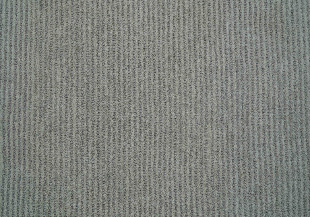 Custom Made Modern Solid Design Gray Hand Tufted Wool Rug - The Rug Decor