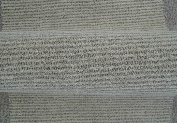 Custom Made Modern Solid Design Gray Hand Tufted Wool Rug - The Rug Decor