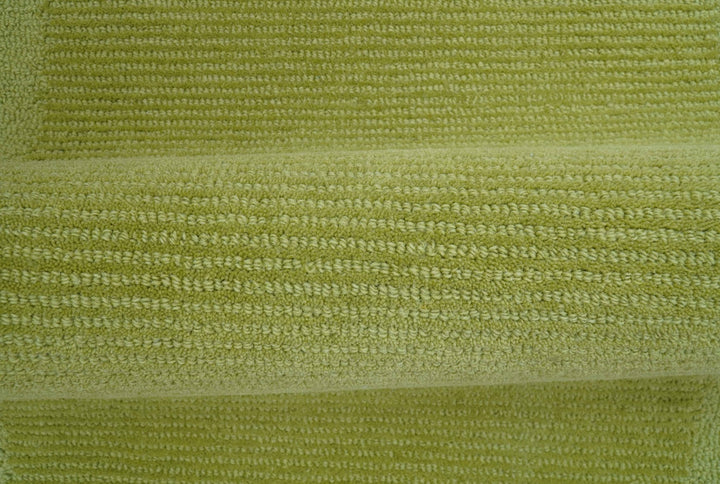 Custom Made Modern Solid Design Green Hand Tufted Wool Rug - The Rug Decor
