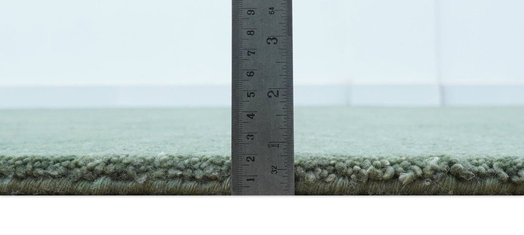 Custom Made Modern Solid Green Hand Tufted Wool Area Rug - The Rug Decor