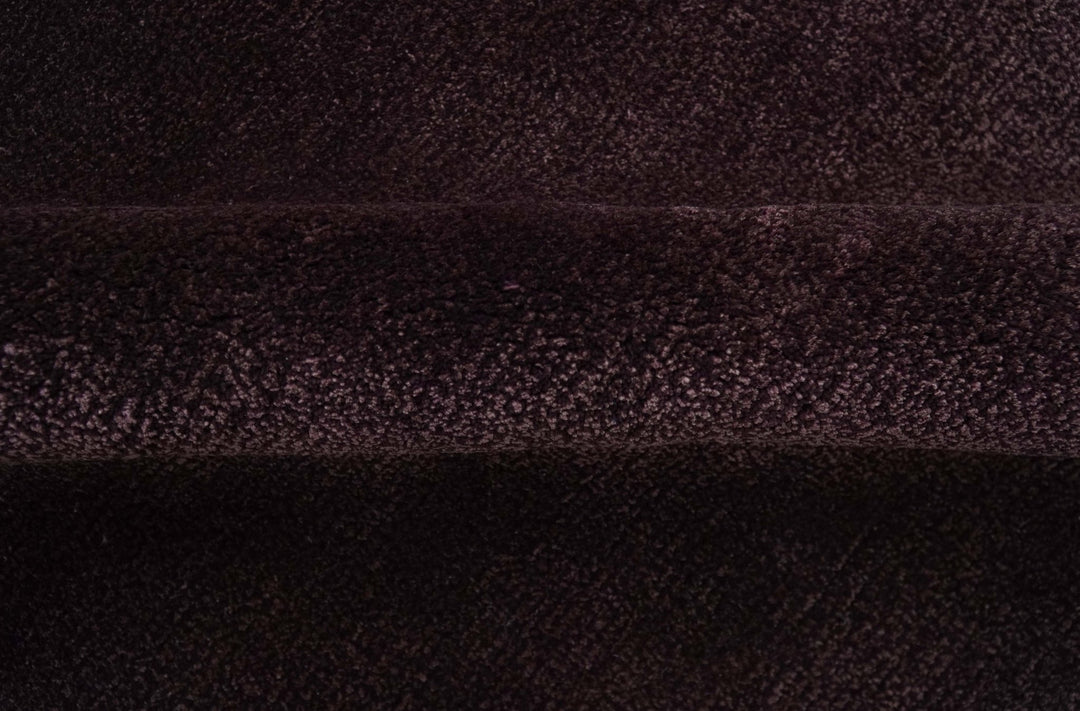 Custom Made Modern Solid Maroon And Gray Hand Knotted Wool And Art Silk Rug - The Rug Decor
