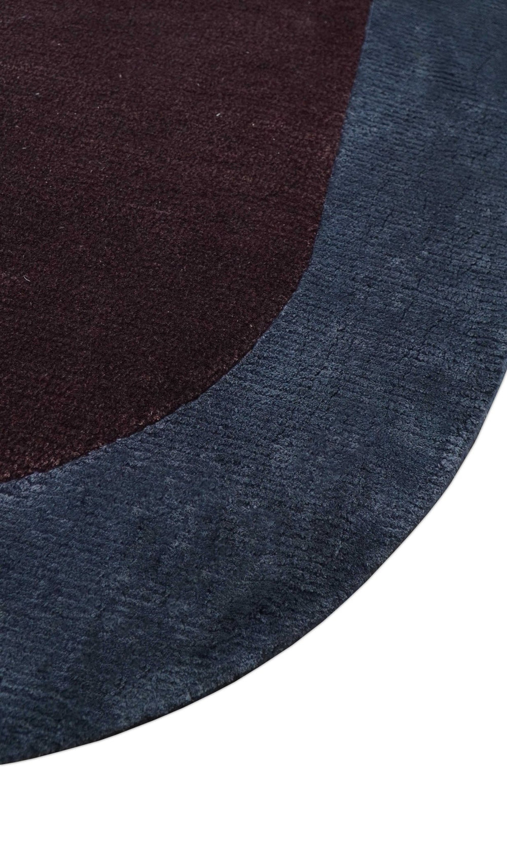 Custom Made Modern Solid Maroon And Gray Hand Knotted Wool And Art Silk Rug - The Rug Decor