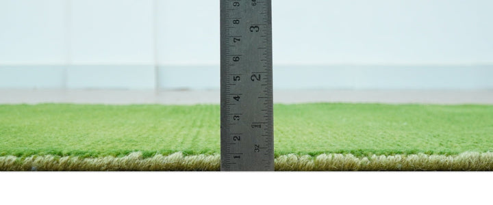 Custom Made Modern Solid Overdyed Green Hand Knotted Wool Area Rug - The Rug Decor