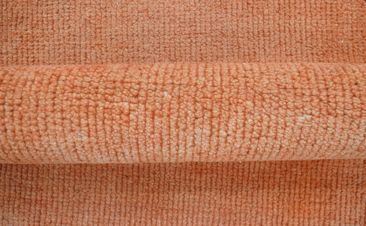 Custom Made Modern Solid Overdyed Rust Hand Knotted Wool Area Rug - The Rug Decor