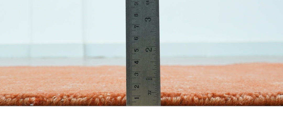 Custom Made Modern Solid Overdyed Rust Hand Knotted Wool Area Rug - The Rug Decor