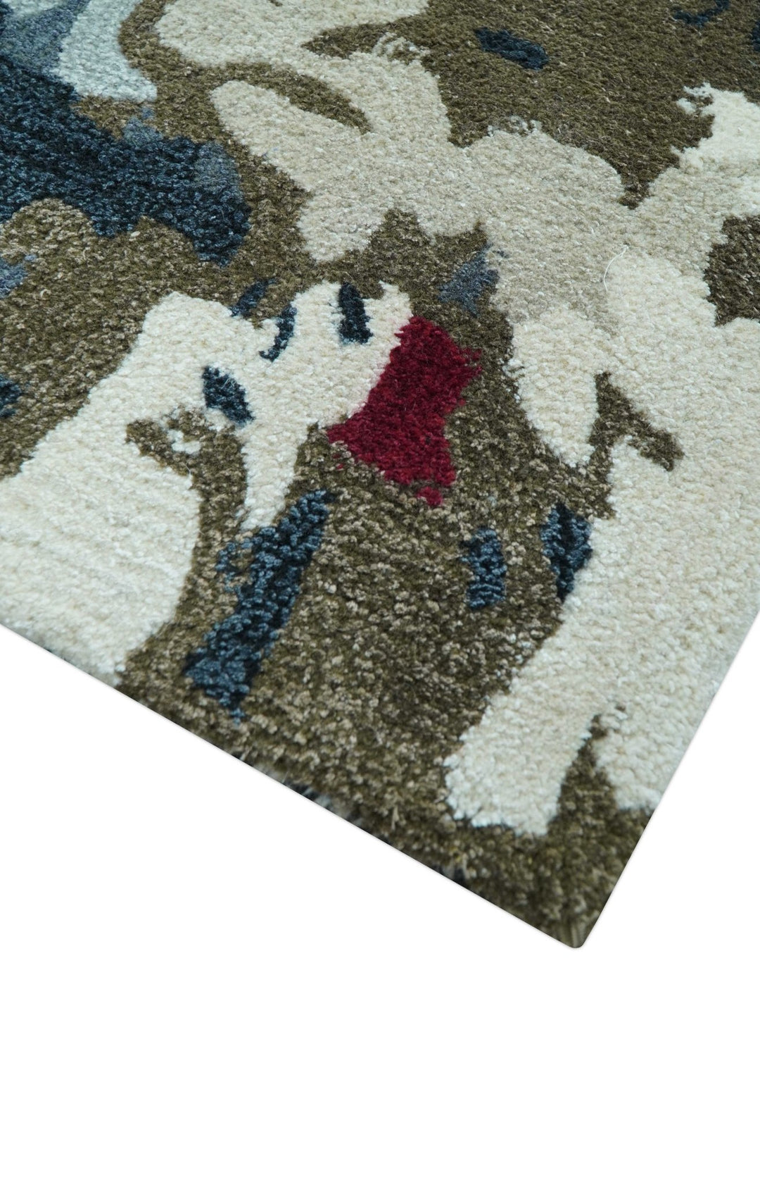 Custom Made Multi - color Modern Abstract Hand Tufted Wool - Art Silk Rug - The Rug Decor