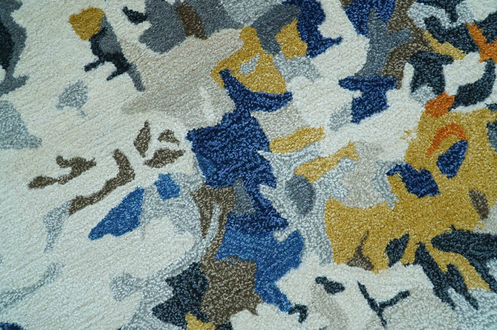 Custom Made Multi - color Modern Abstract Hand Tufted Wool - Art Silk Rug - The Rug Decor