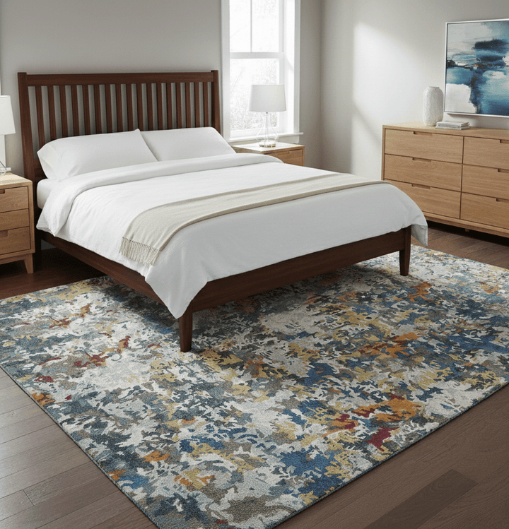 Custom Made Multi - color Modern Abstract Hand Tufted Wool - Art Silk Rug - The Rug Decor