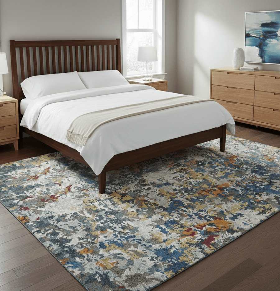 Custom Made Multi - color Modern Abstract Hand Tufted Wool - Art Silk Rug - The Rug Decor