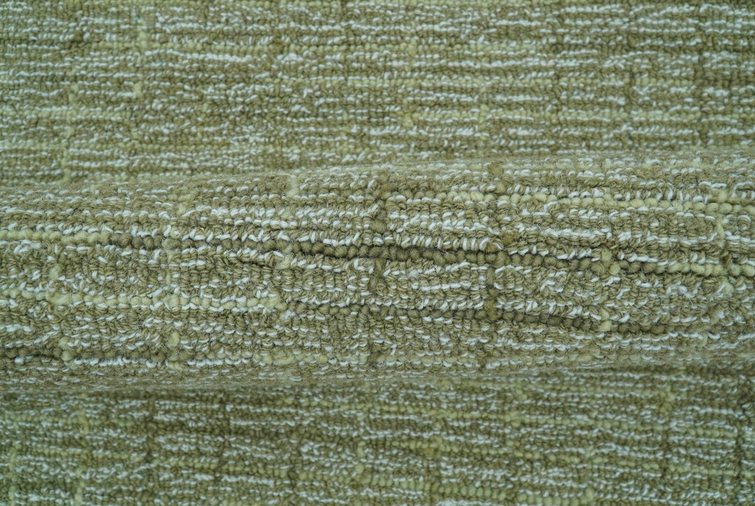 Custom Made Olive and Beige Modern Style Hand Tufted Wool Rug - The Rug Decor