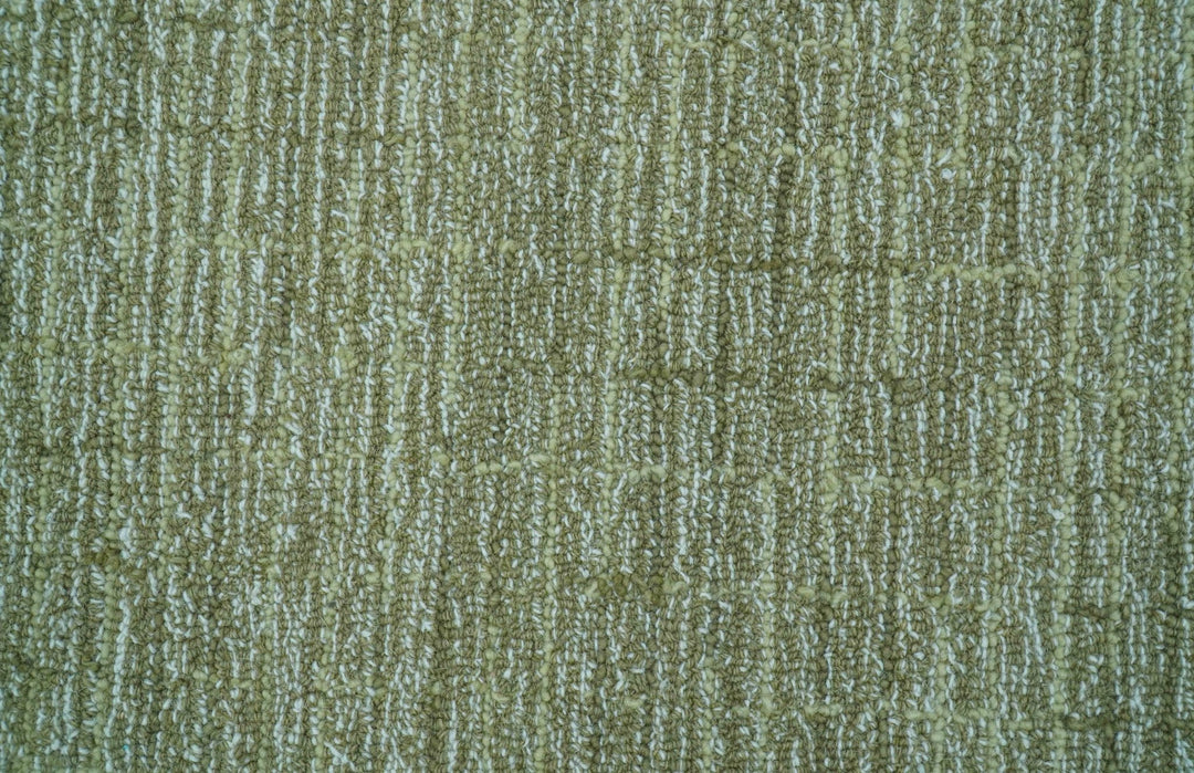 Custom Made Olive and Beige Modern Style Hand Tufted Wool Rug - The Rug Decor