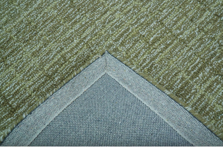 Custom Made Olive and Beige Modern Style Hand Tufted Wool Rug - The Rug Decor
