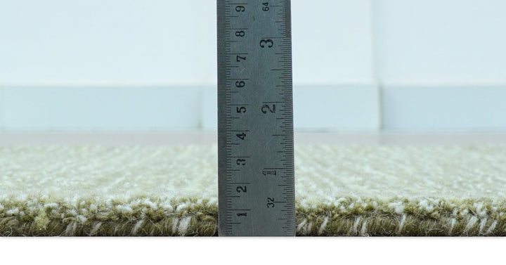 Custom Made Olive and Beige Modern Style Hand Tufted Wool Rug - The Rug Decor