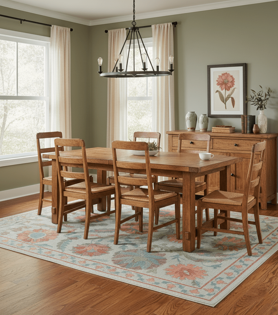 Custom Made Oriental Uzbek Design Floral Beige Hand Tufted Wool Area Rug - The Rug Decor