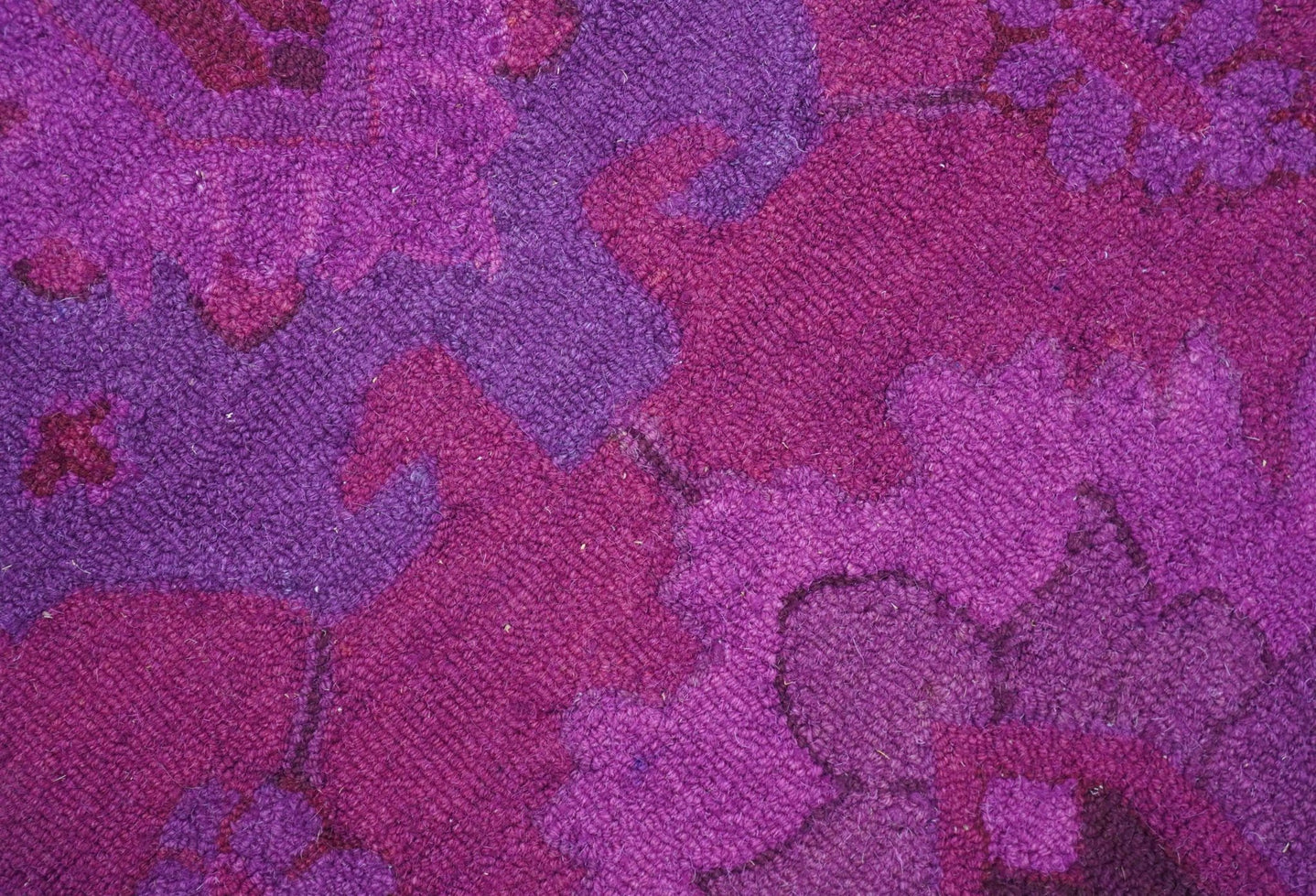 Custom Made Overdyed Traditional Oushak Purple Hand Tufted Wool Area Rug - The Rug Decor