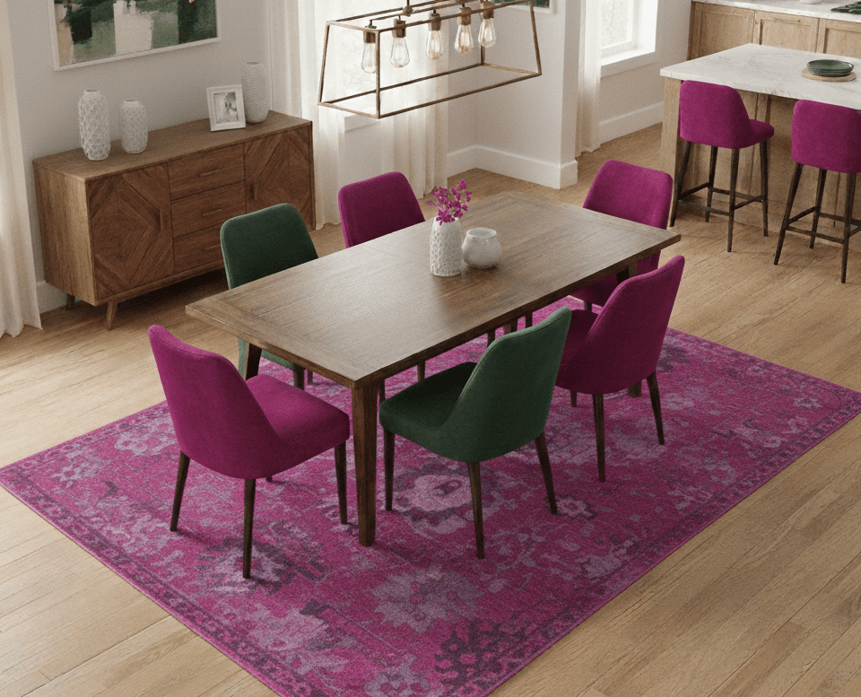 Custom Made Overdyed Traditional Oushak Purple Hand Tufted Wool Area Rug - The Rug Decor