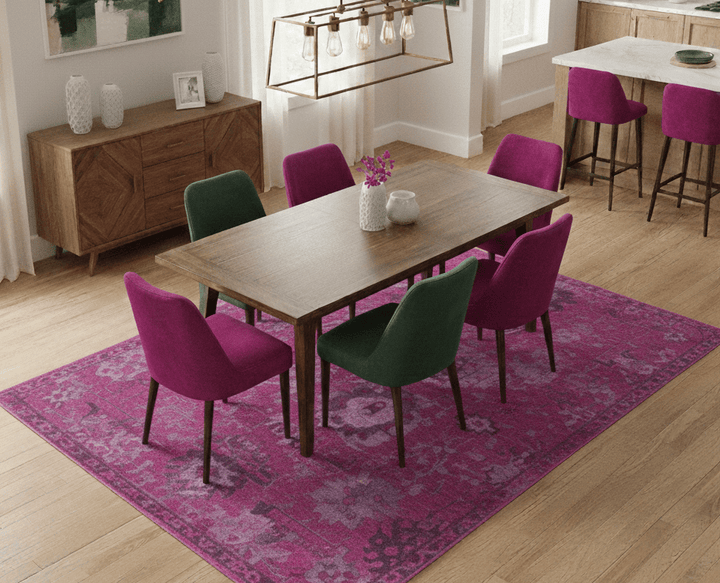 Custom Made Overdyed Traditional Oushak Purple Hand Tufted Wool Area Rug - The Rug Decor