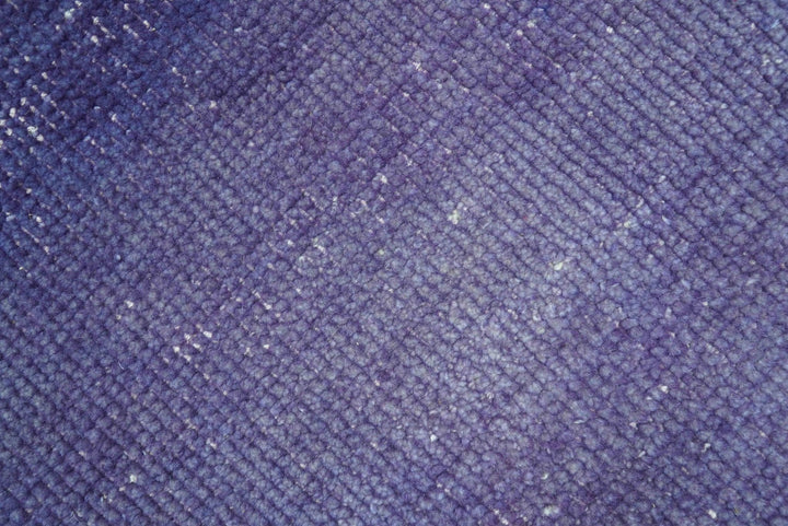 Custom Made Purple Modern Solid Overdyed Hand Knotted Wool Area Rug - The Rug Decor