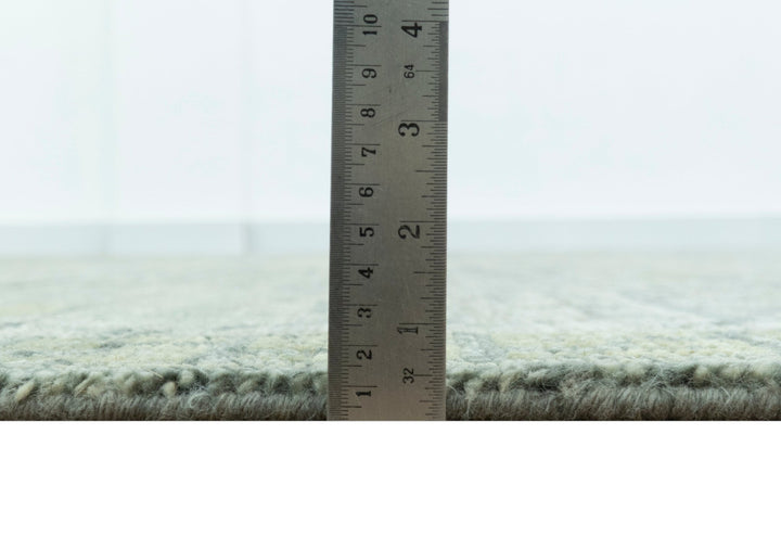 Custom Made Rug Modern Transitional Design Beige And Green Hand Knotted wool - The Rug Decor