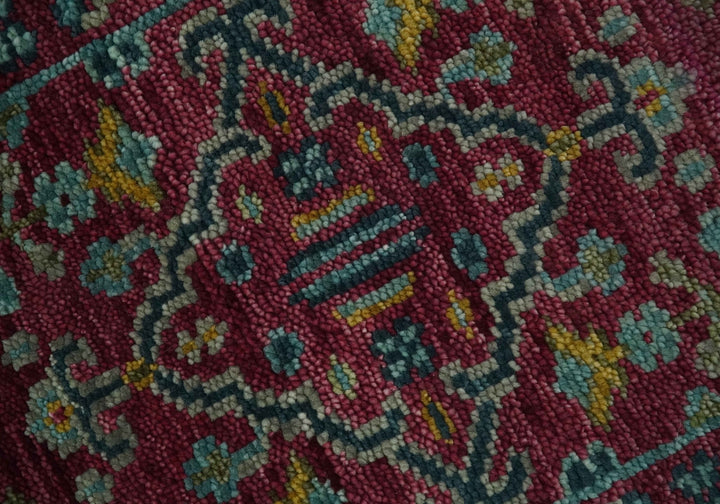 Custom Made Runner Traditional Maroon Hand Knotted Wool Rug - The Rug Decor