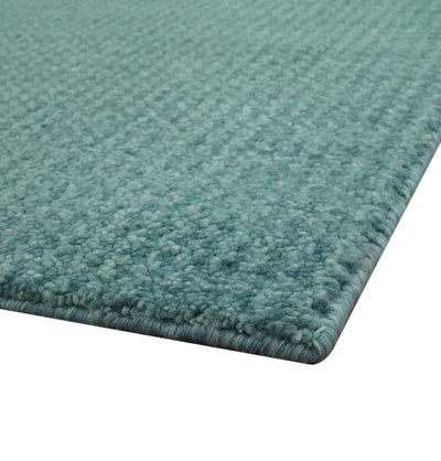 Custom Made shades of Sea Blue Contemporary Hand Knotted Wool area Rug - The Rug Decor