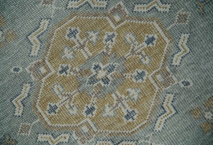 Custom Made Silver, Beige and Charcoal Traditional Hand knotted Mamluk design wool Area Rug - The Rug Decor