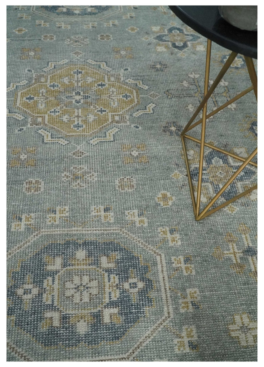 Custom Made Silver, Beige and Charcoal Traditional Hand knotted Mamluk design wool Area Rug - The Rug Decor