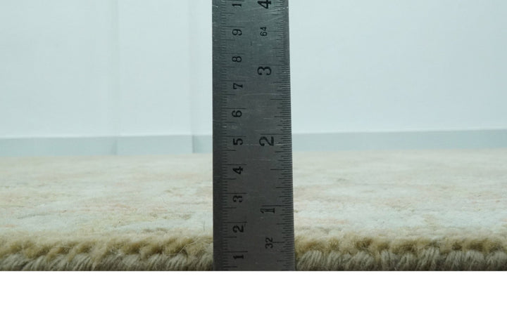 Custom Made Silver, Olive and Peach Hand Knotted Traditional wool area rug - The Rug Decor