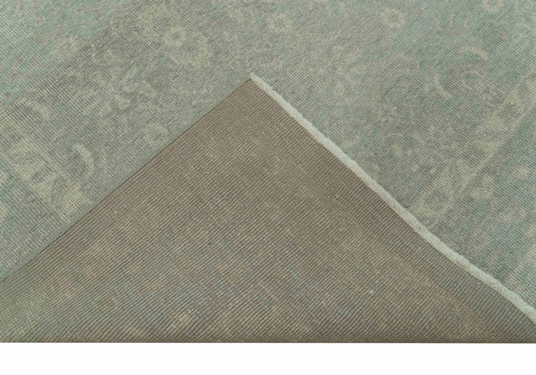 Custom Made Silver Traditional Silver Hand Knotted Wool Rug - The Rug Decor
