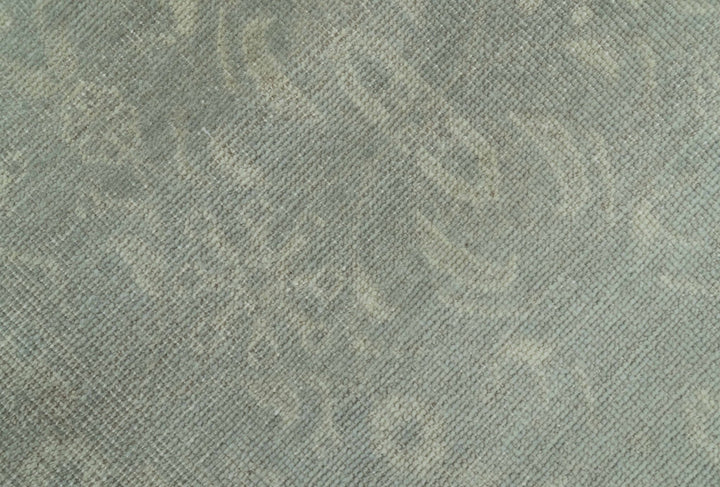 Custom Made Silver Traditional Silver Hand Knotted Wool Rug - The Rug Decor