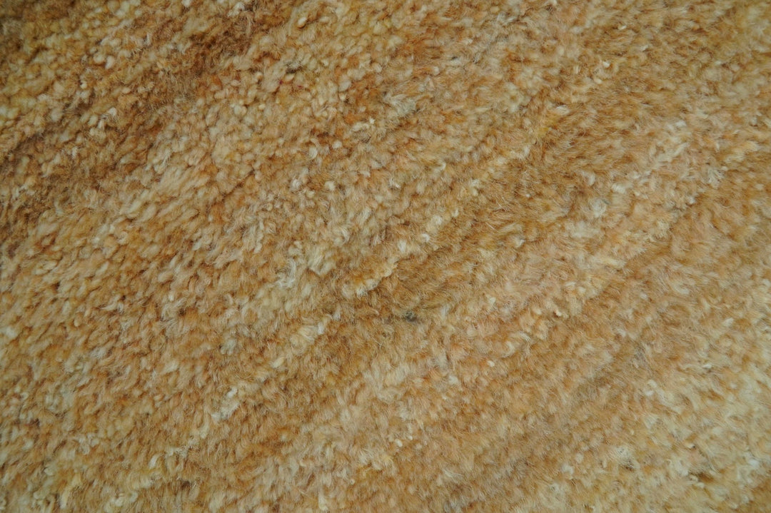 Custom Made Solid Design Camel Hand Knotted Wool Area Rug - The Rug Decor