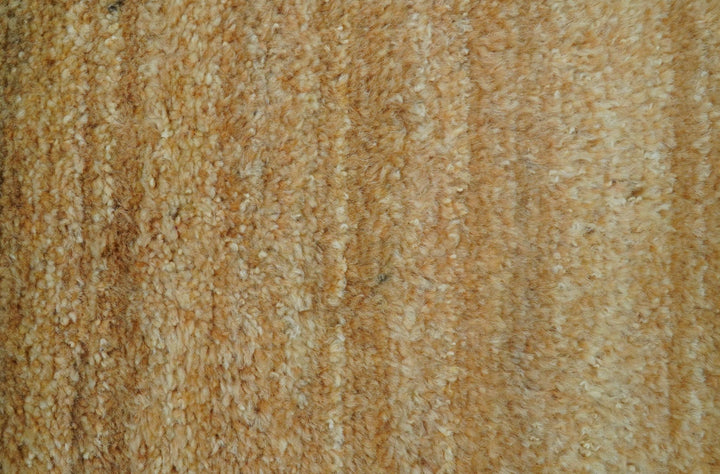 Custom Made Solid Design Camel Hand Knotted Wool Area Rug - The Rug Decor