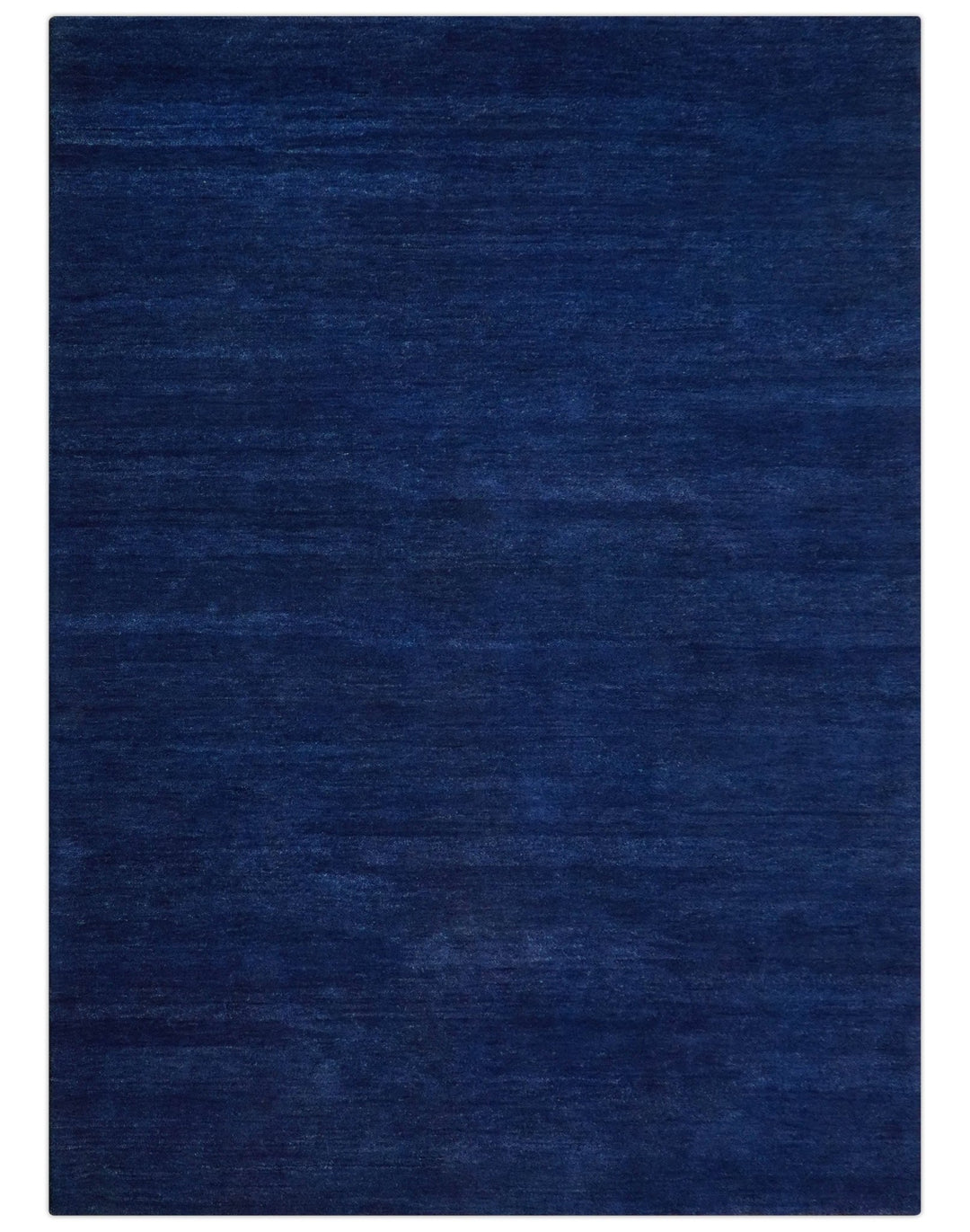 Custom Made Solid Modern Blue Hand Tufted thick Wool Area Rug - The Rug Decor