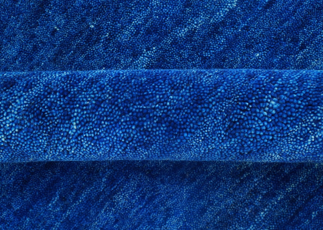 Custom Made Solid Modern Blue Hand Tufted thick Wool Area Rug - The Rug Decor