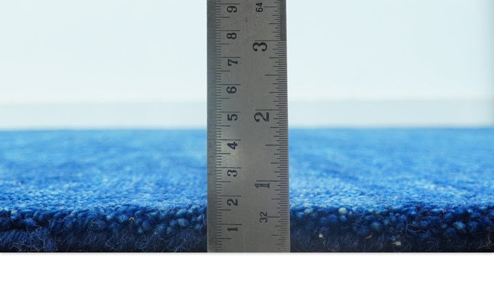 Custom Made Solid Modern Blue Hand Tufted thick Wool Area Rug - The Rug Decor