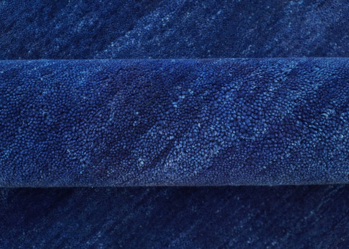 Custom Made Solid Modern Blue Hand Tufted thick Wool Area Rug - The Rug Decor