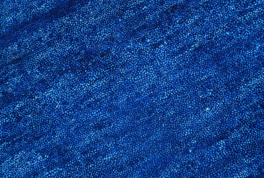 Custom Made Solid Modern Blue Hand Tufted thick Wool Area Rug - The Rug Decor