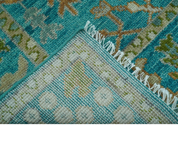 Custom Made The Plants and Roots Blue Hand Knotted Traditional Wool Area Rug - The Rug Decor