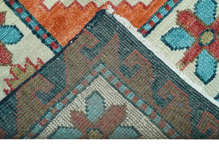 Custom Made Traditional Blue And Ivory Hand Knotted Wool Rug - The Rug Decor