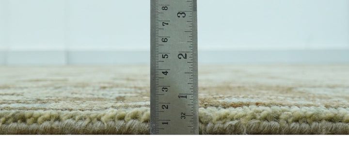 Custom Made Traditional Design Beige And Brown Hand Knotted wool area rug - The Rug Decor