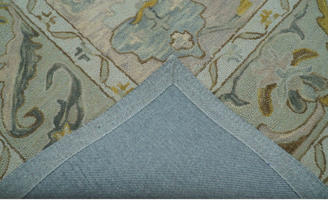 Custom Made Traditional Design Beige Peach Hand Tufted Wool Area Rug - The Rug Decor