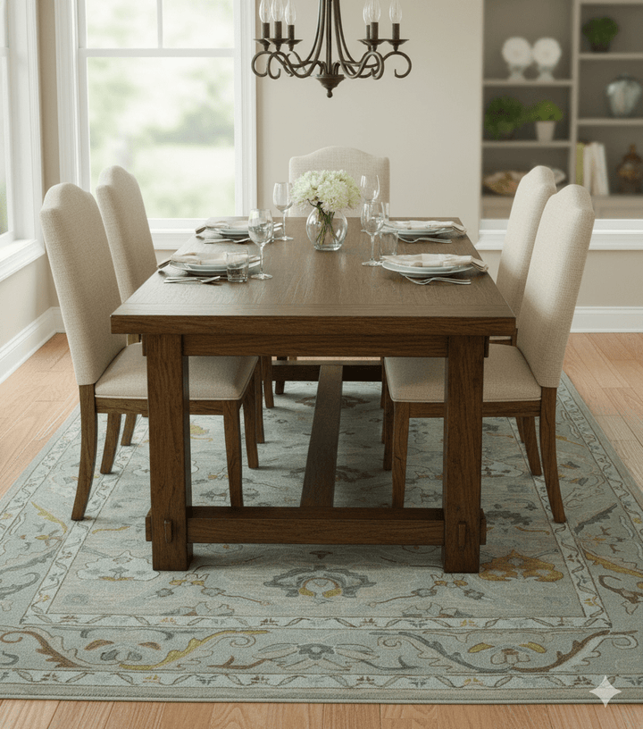 Custom Made Traditional Design Beige Peach Hand Tufted Wool Area Rug - The Rug Decor